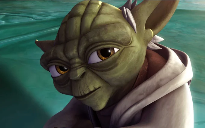 Master Yoda as depicted in Star Wars: The Clone Wars animated series.
