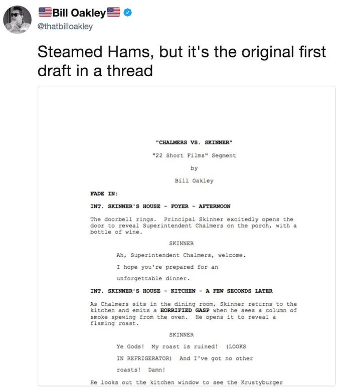 Original episode script pages from creator.