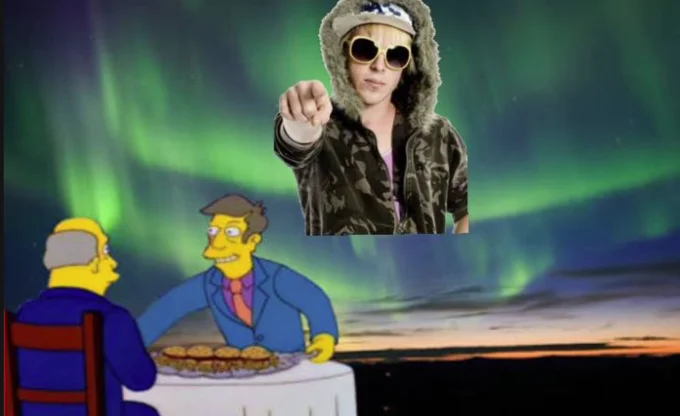 Celebrity figure pointing mashup remix.