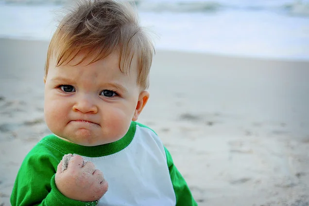 Original Success Kid beach photograph.