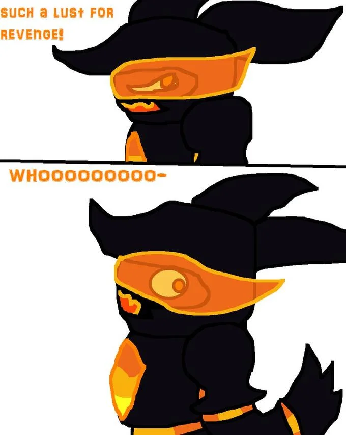 An MS Paint parody of the meme using an original cartoon character.