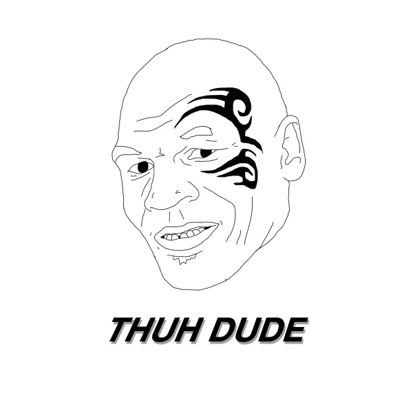 Thuh Dude tribal tattoo illustration.