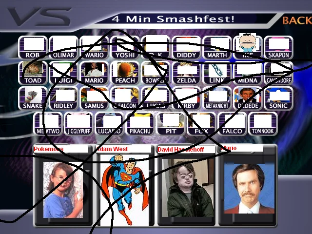 Satirical roster parody with celebrities.