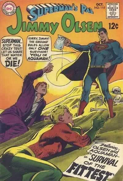 Superman's Pal Jimmy Olsen #30 (1958), an example of the notoriously strange Silver Age Superman covers.