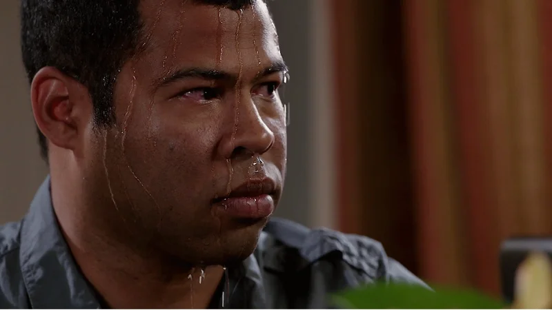 The original sweating reaction image from Key & Peele's sketch comedy show.