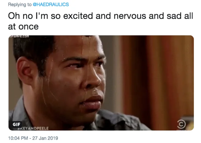 The meme used to express conflicting emotions on Twitter in 2019.