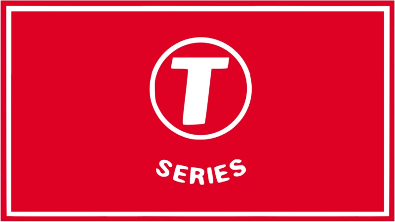 The T-Series logo, the branding of the Indian music label and YouTube channel at the center of the meme.