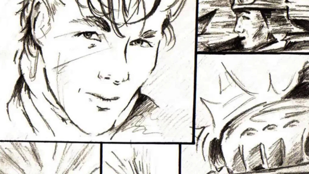 The iconic rotoscoped sketch art from a-ha's 1985 'Take On Me' music video that inspired the meme.