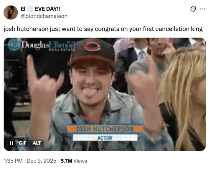 First cancellation joke with GIF.