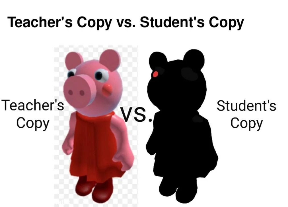 Foundational pig character template.