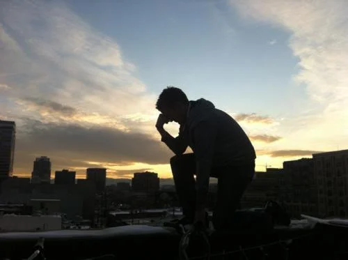 Iconic silhouette against sunset.