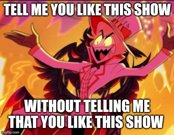 Meme template with red demon character and 'Tell Me Without Telling Me' text format