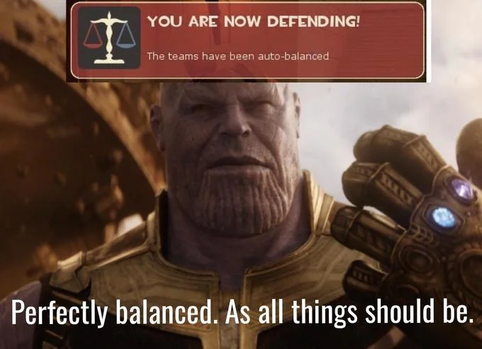 Competitive gaming team balance mechanic.