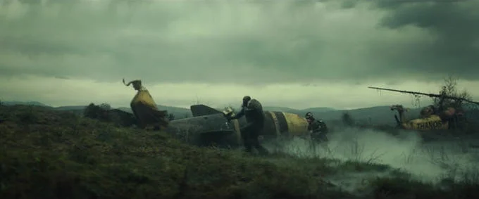 Atmospheric helicopter scene screenshot.