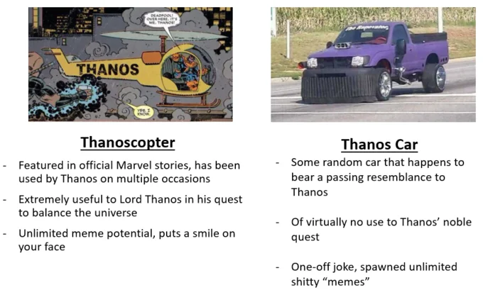 Marvel comic versus viral car format.