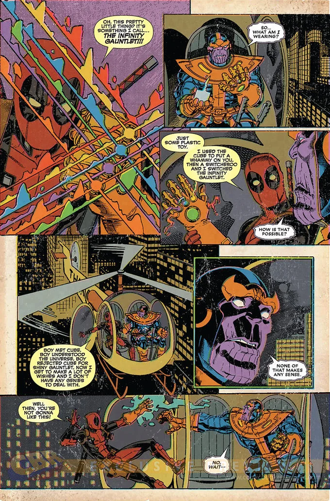 Modern crossover story comic page.