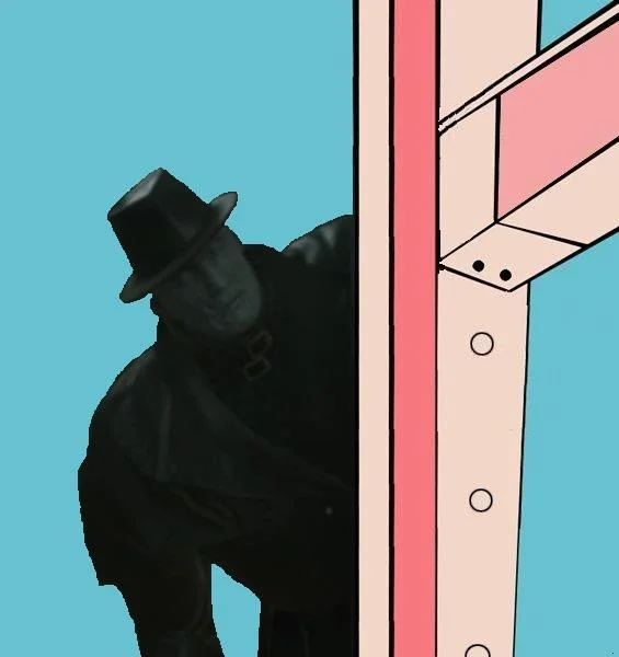 A Jack the Ripper edit placing the shadowy figure into the familiar Tom-peeking template.