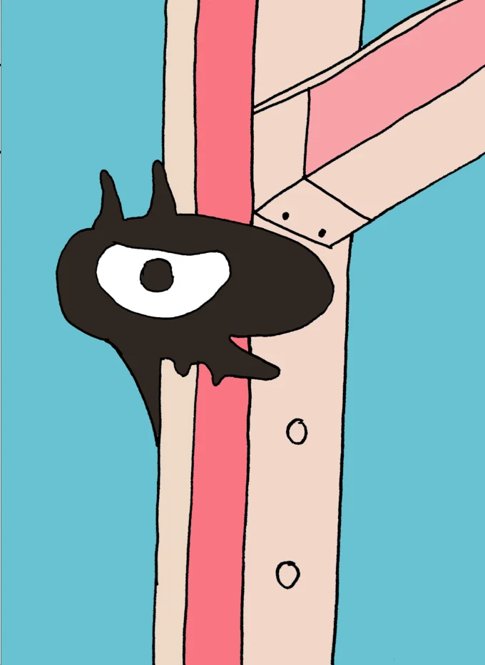 An MS Paint-style edit swapping Tom for a one-eyed blob, a common low-effort variant of the format.