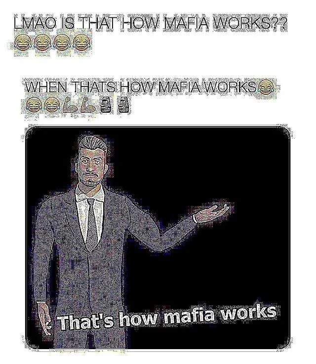 A deep-fried, ironic version of the meme playing on its own over-saturation online.