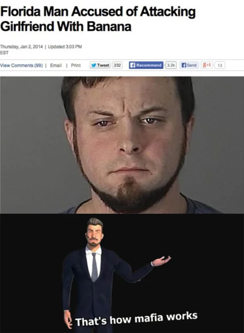 An early example of the meme applied to absurd Florida Man news headlines.