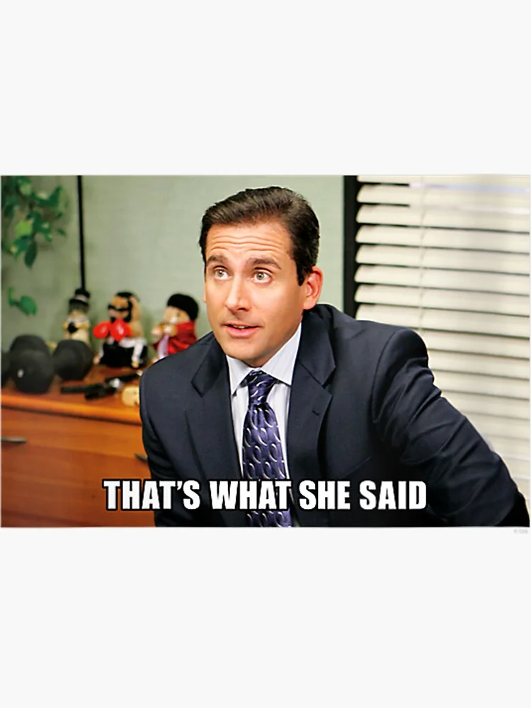 Iconic Michael Scott TWSS image.