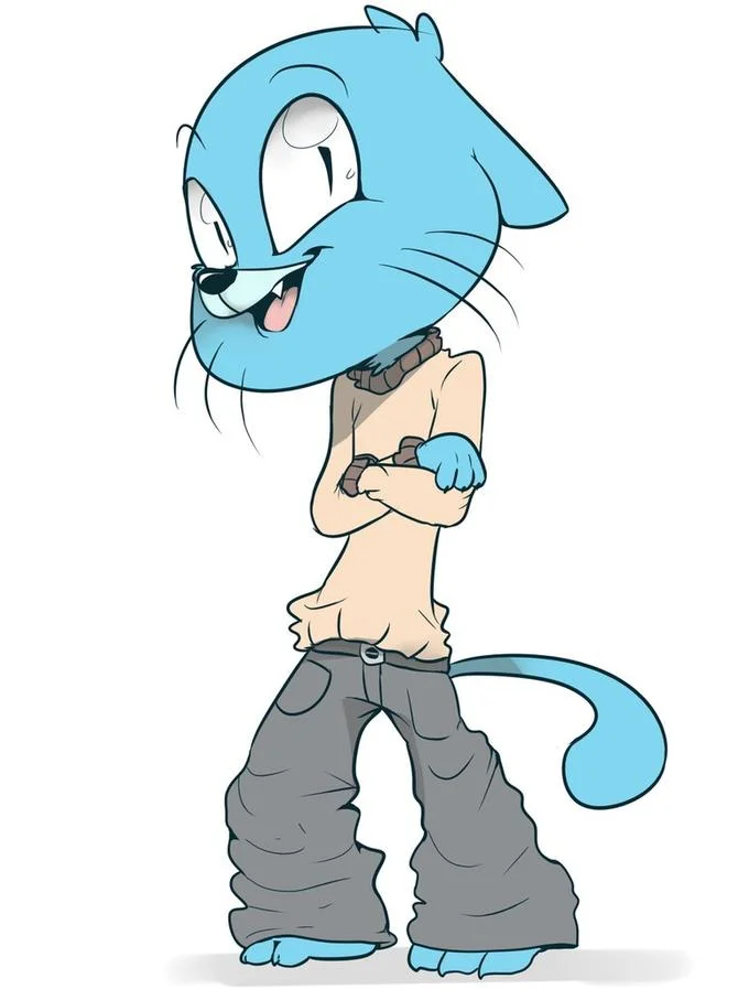 A popular fan redesign reimagining Gumball Watterson in an older, more stylized teenage form.