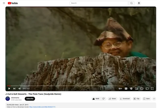 The original Kekec film still that inspired 'The Balkan Dwarf' meme.