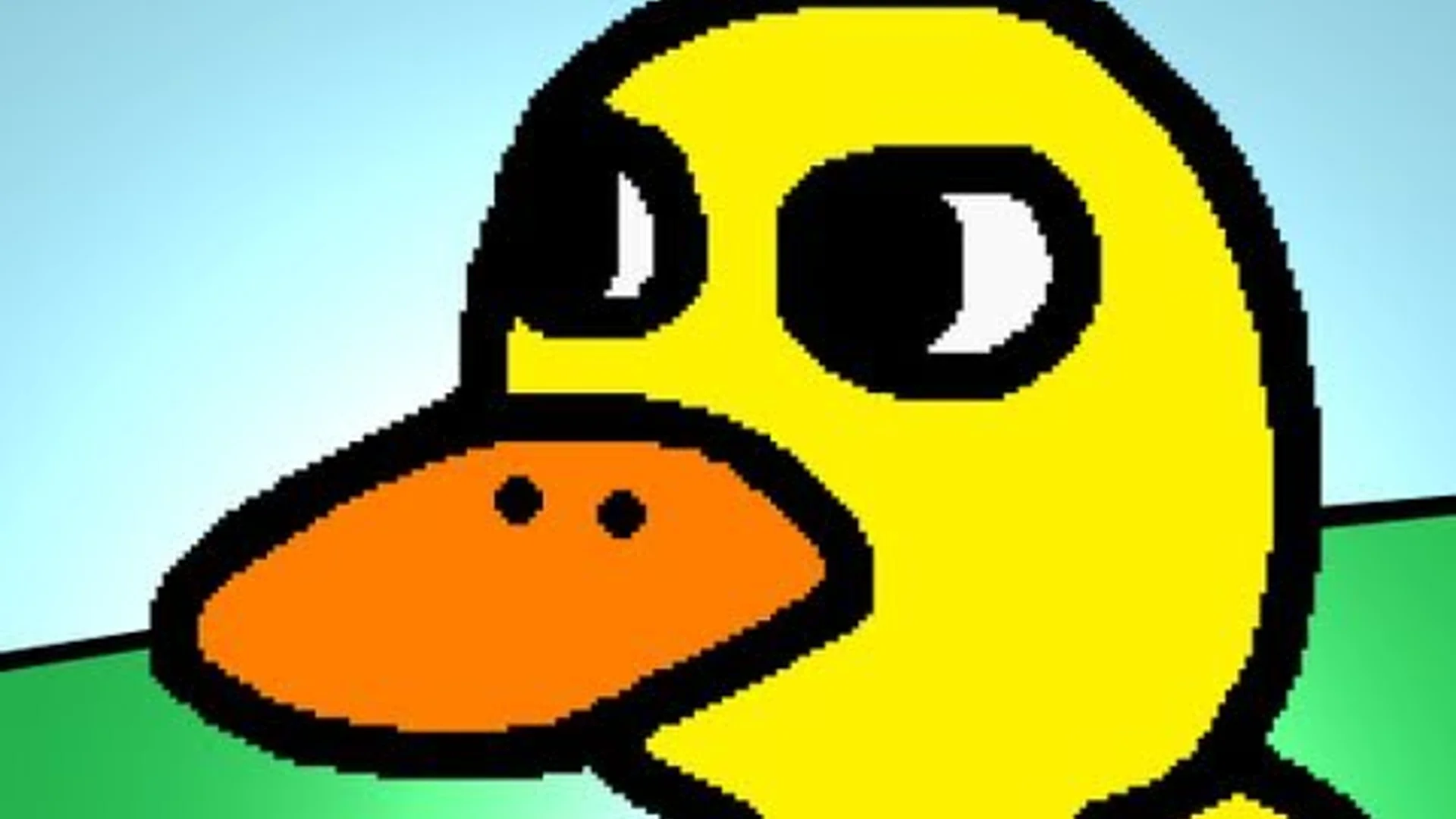 The iconic yellow cartoon duck featured in Bryant Oden's viral 'The Duck Song' YouTube video.