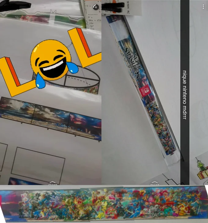 A viral Snapchat image tied to the Super Smash Bros 'Grinch Leak' rumor that spread in late 2018.