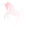 Pink unicorn silhouette of the parody goddess.