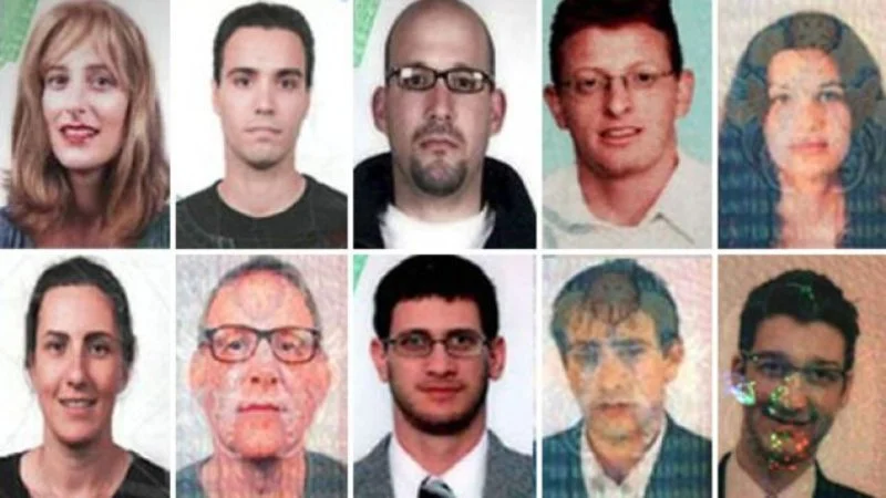 Mugshot grid collage related to the mystery.