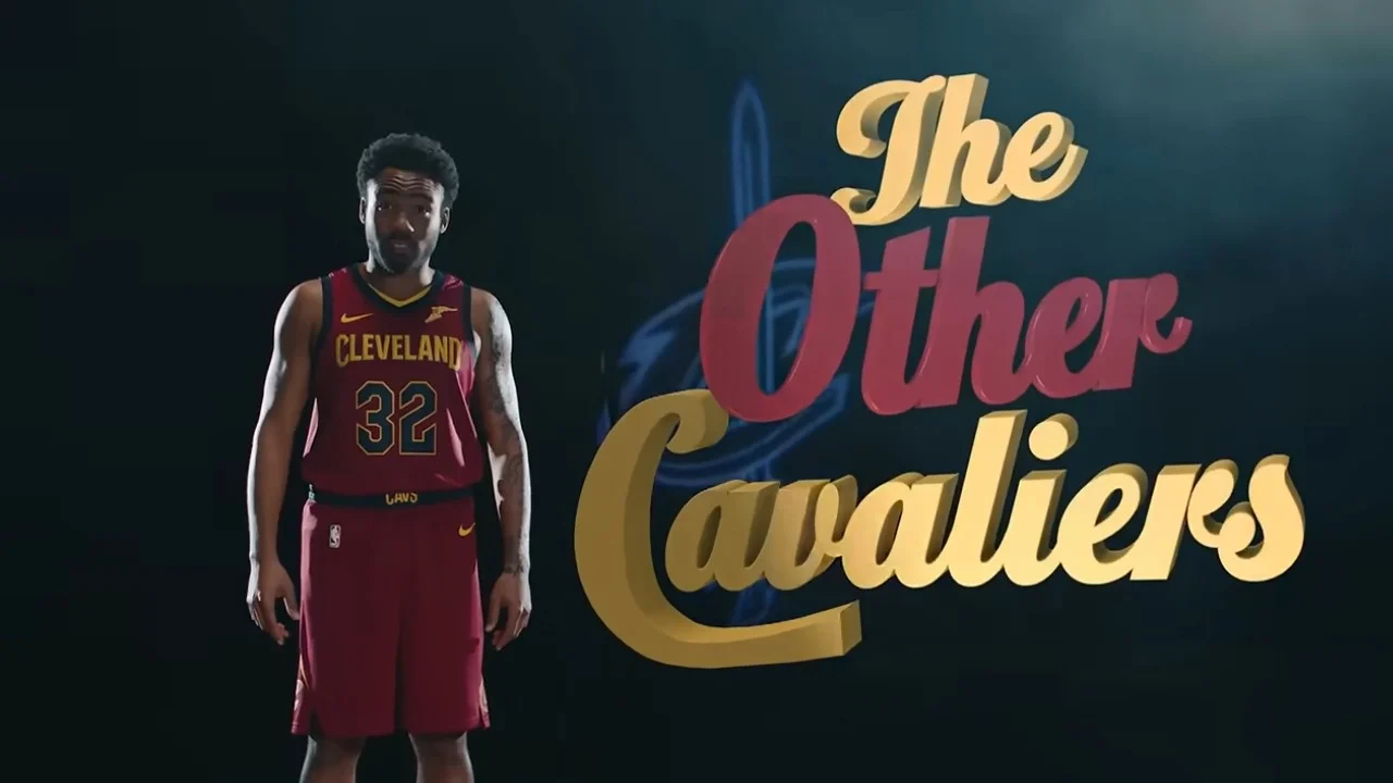 The signature 'The Other Cavaliers' title card featuring a player in a Cleveland Cavaliers #32 jersey, used as the iconic visual template for the meme.