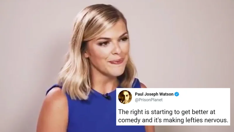 The title card image for the meme, pairing conservative commentator Allie Beth Stuckey with Paul Joseph Watson's original July 2018 tweet.