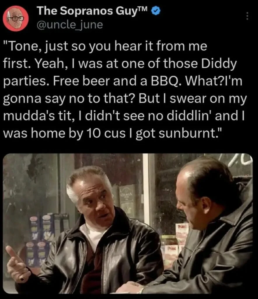 The Sopranos Guy social post.