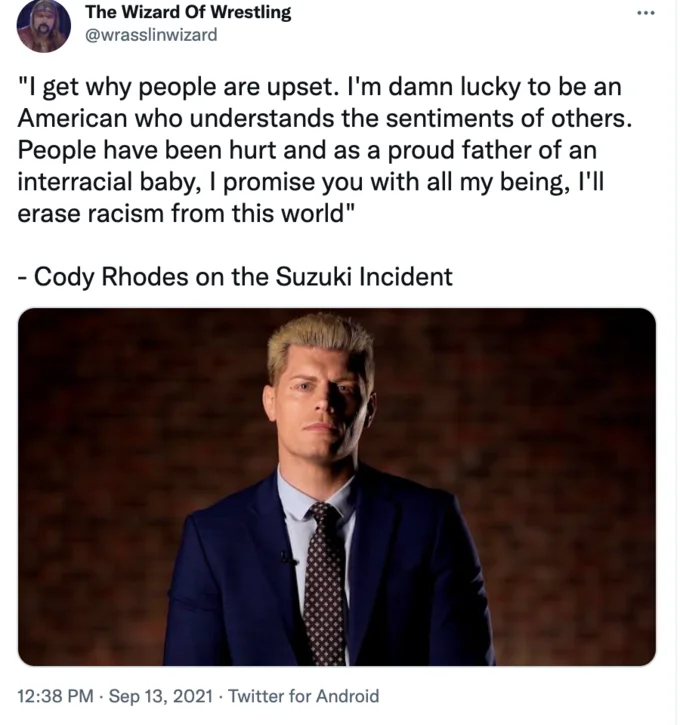 Cody Rhodes lengthy quote parody.