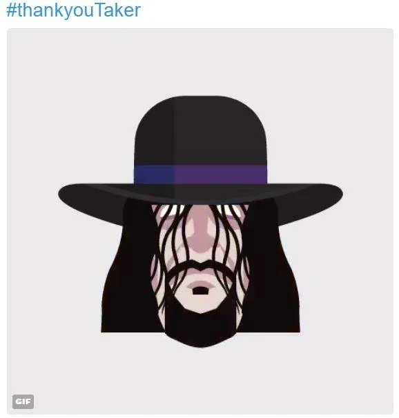 The Undertaker's hat and coat laid in the ring after his retirement, an image widely shared as a tribute by fans.