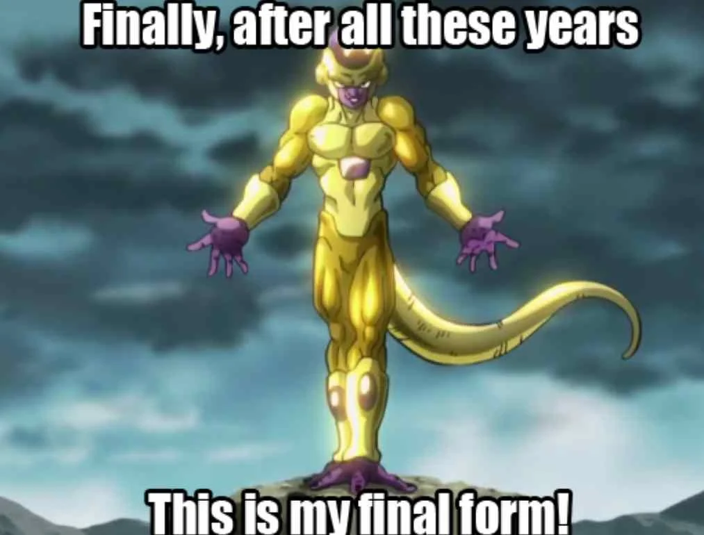 Ultimate golden transformation state.