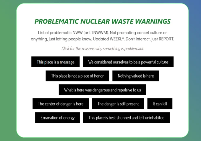 Cancel culture satire with nuclear warnings.