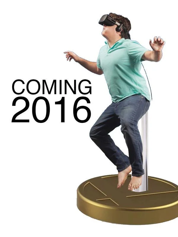 An amiibo-style 'Coming 2016' Photoshop remix of the Time VR cover.