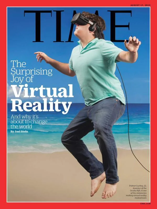 The original Time magazine cover featuring Palmer Luckey that became the basis for countless Photoshop remixes.