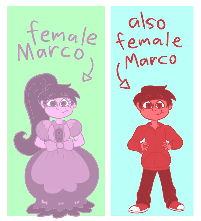 Female Marco presentation fan art.