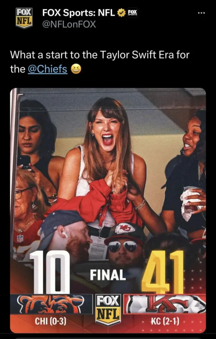Travis Kelce Taylor Swift game.