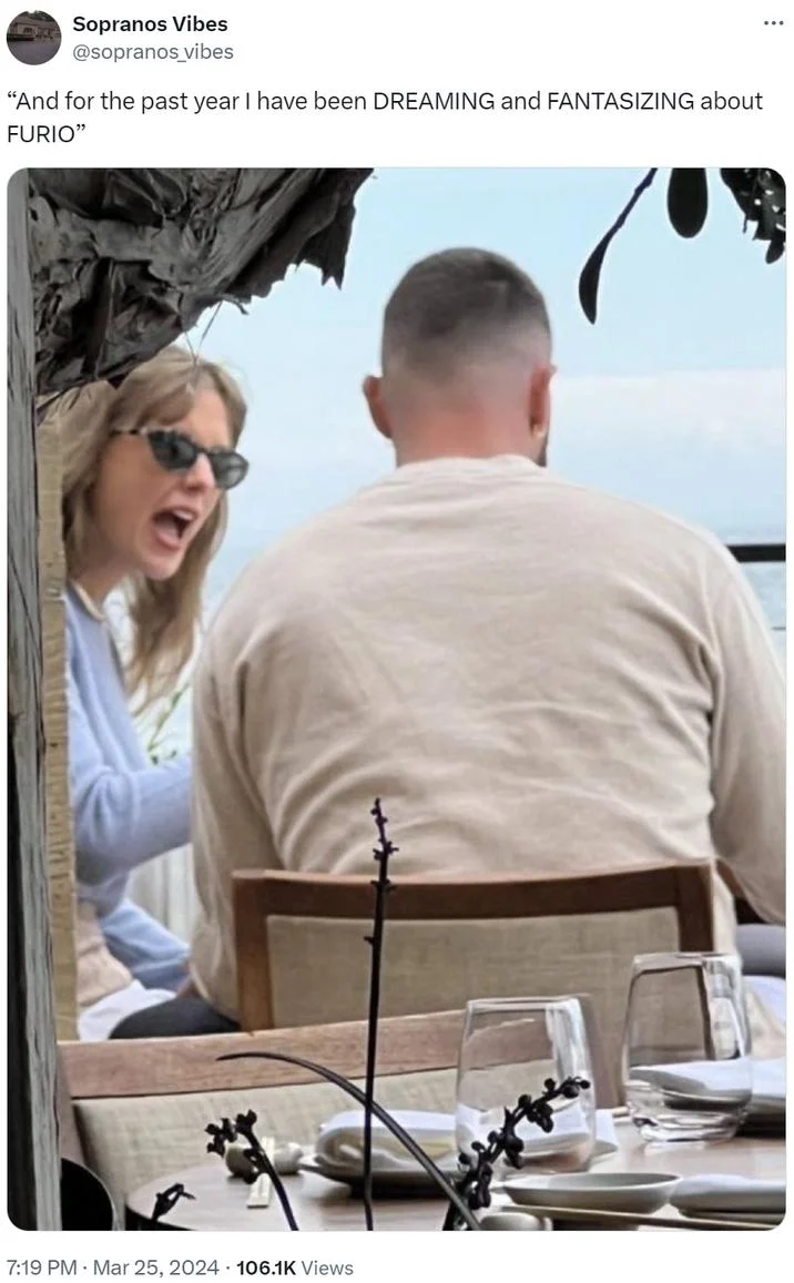 Travis Kelce Taylor Swift Sopranos.