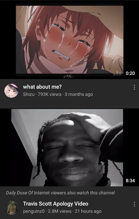 YouTube algorithm emotional content mockery.