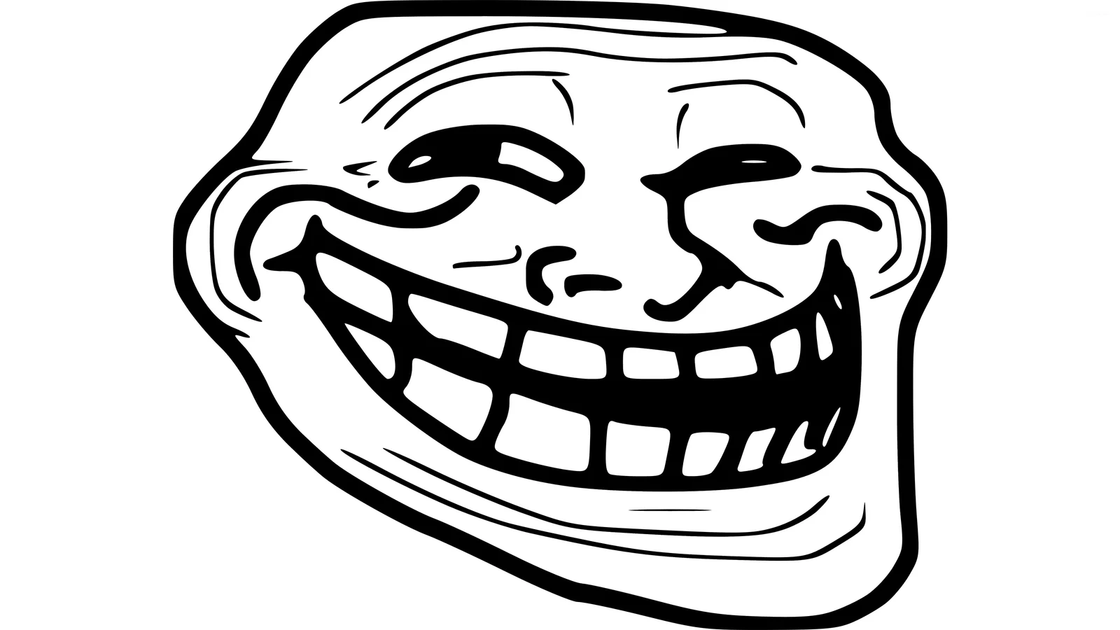 Definitive trollface character reference.