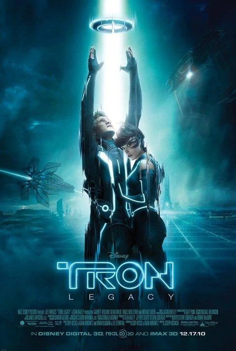The theatrical release poster for Disney's 2010 sequel TRON: Legacy.