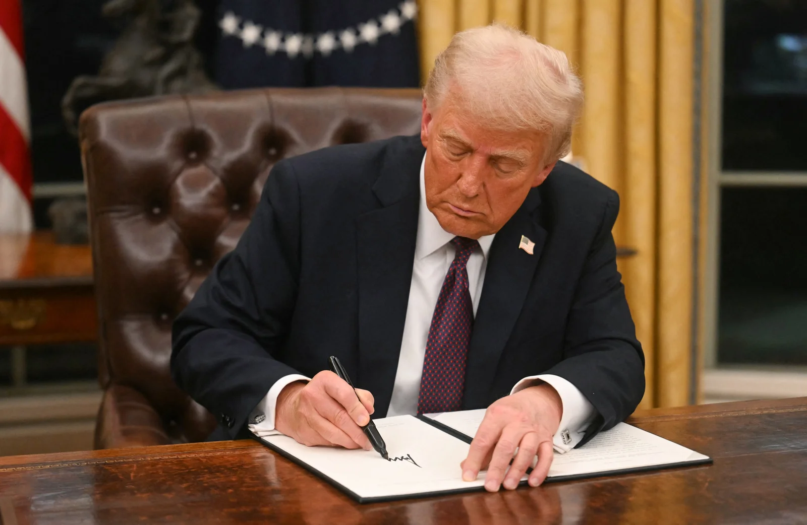 Trump Executive Order signing.