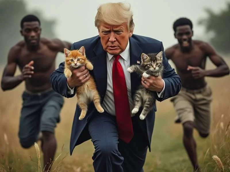 Trump absurdist cats.