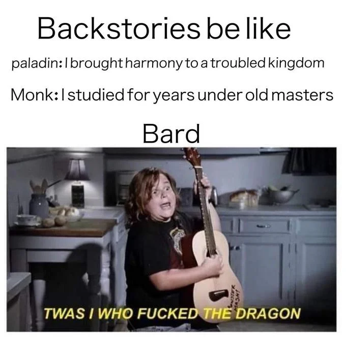 Bard backstory comparison in D&D context.