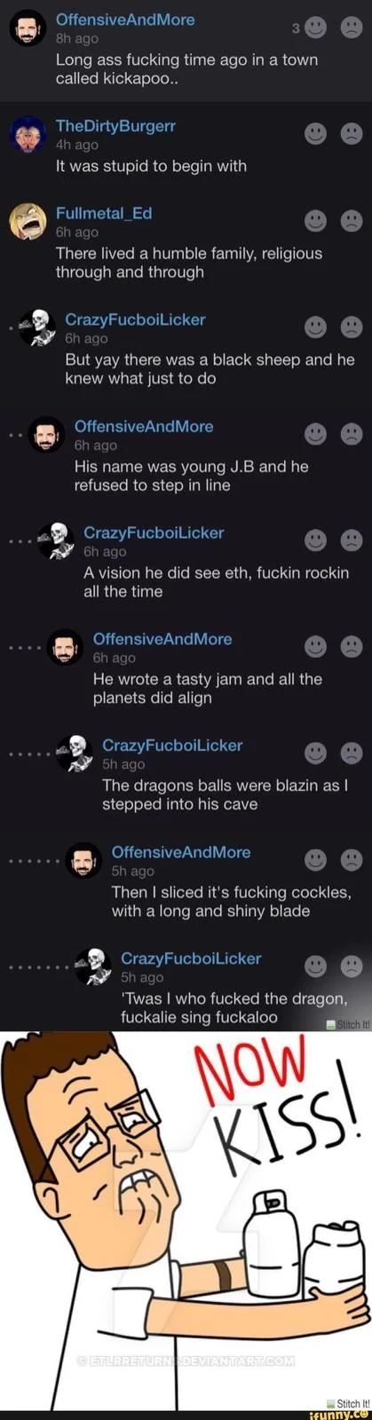 Collaborative storytelling meme thread.